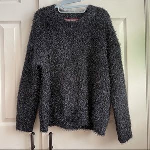 MANGO Shiny Navy Sweater Size M